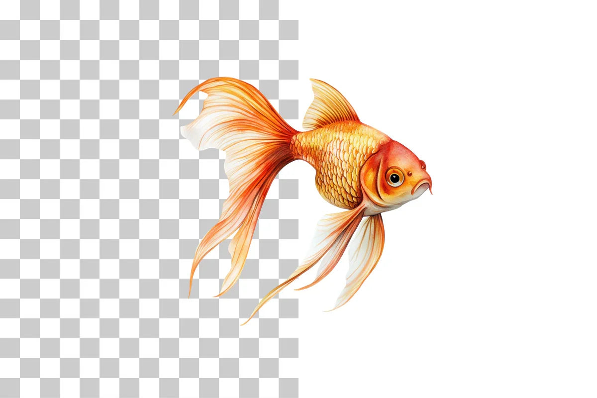 Goldfish with Flowing Fins Clipart Bundle - CraftNest - Digital Crafting and Art
