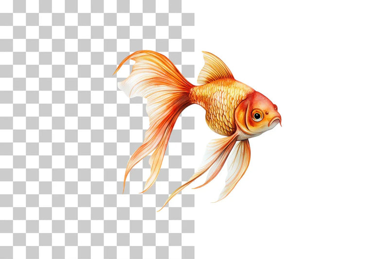 Goldfish with Flowing Fins Clipart Bundle - CraftNest - Digital Crafting and Art