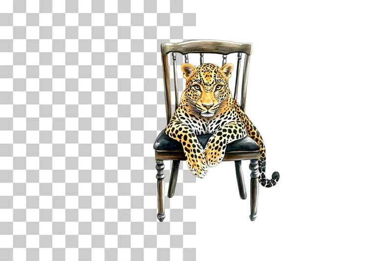 Leopard on Armchair Clipart Bundle - CraftNest - Digital Crafting and Art