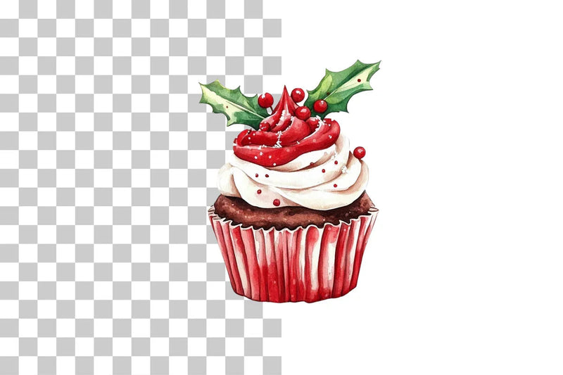 Holiday Cupcake Clipart Bundle - CraftNest - Digital Crafting and Art