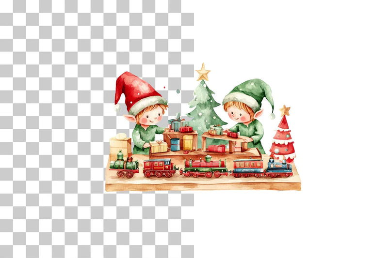 Santa and Elf Clipart Bundle - CraftNest - Digital Crafting and Art