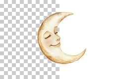 Crescent Moon Face Clipart Bundle - CraftNest - Digital Crafting and Art