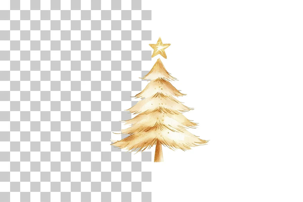 Elegant Golden Christmas Trees Clipart Bundle - CraftNest - Digital Crafting and Art