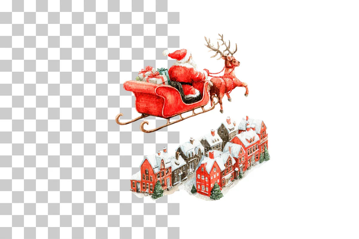 Cozy Christmas Village Clipart Bundle - CraftNest - Digital Crafting and Art