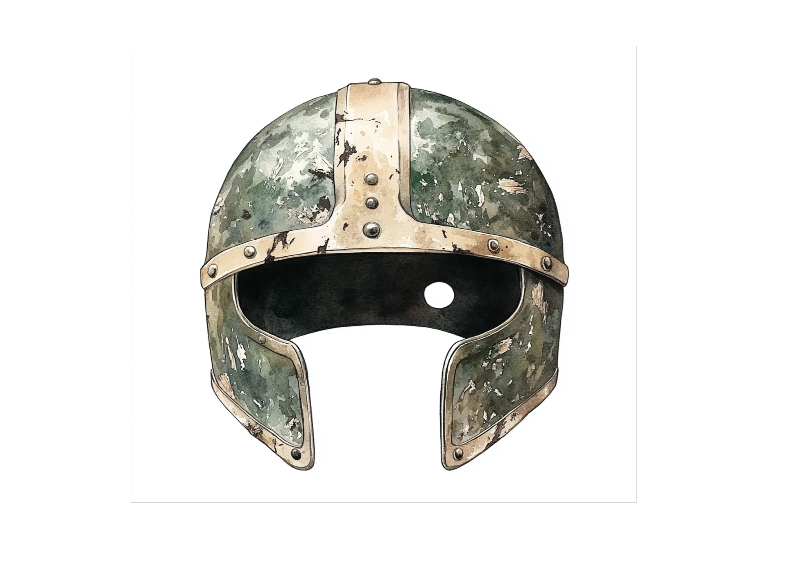 Vintage Medieval Helmet Clipart Bundle