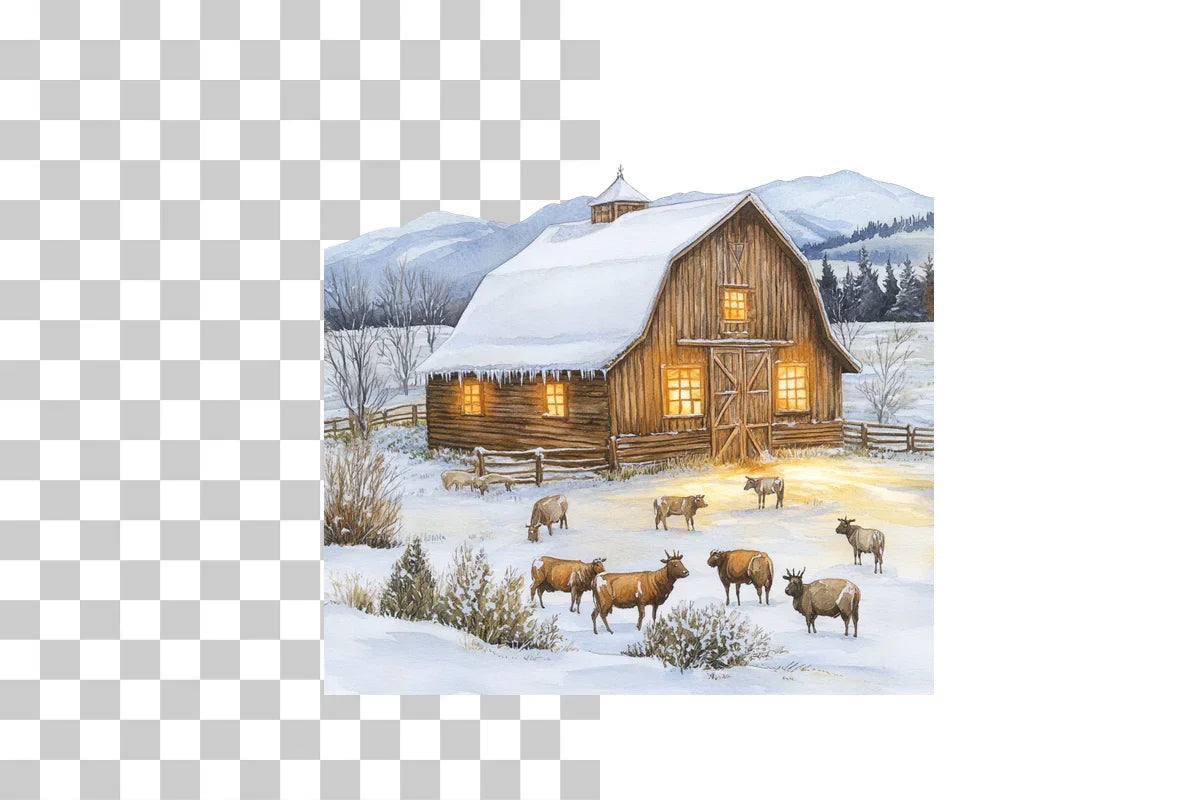 Cozy Winter Village & Christmas Clipart Bundle - CraftNest - Digital Crafting and Art