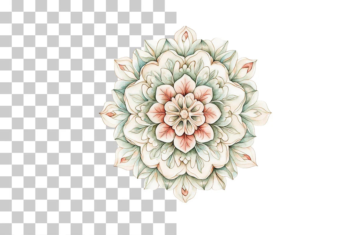 Floral Mandala Pattern Clipart Bundle - CraftNest - Digital Crafting and Art
