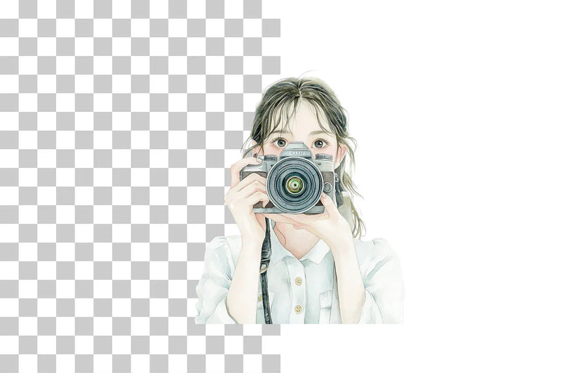 Female Photographer Clipart Bundle - CraftNest - Digital Crafting and Art