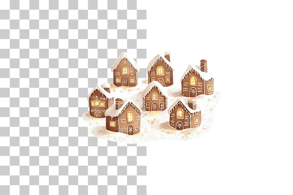 Gingerbread Village Clipart Bundle - CraftNest - Digital Crafting and Art