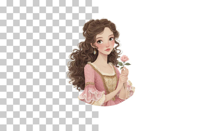Pink Princess Clipart Bundle - CraftNest - Digital Crafting and Art