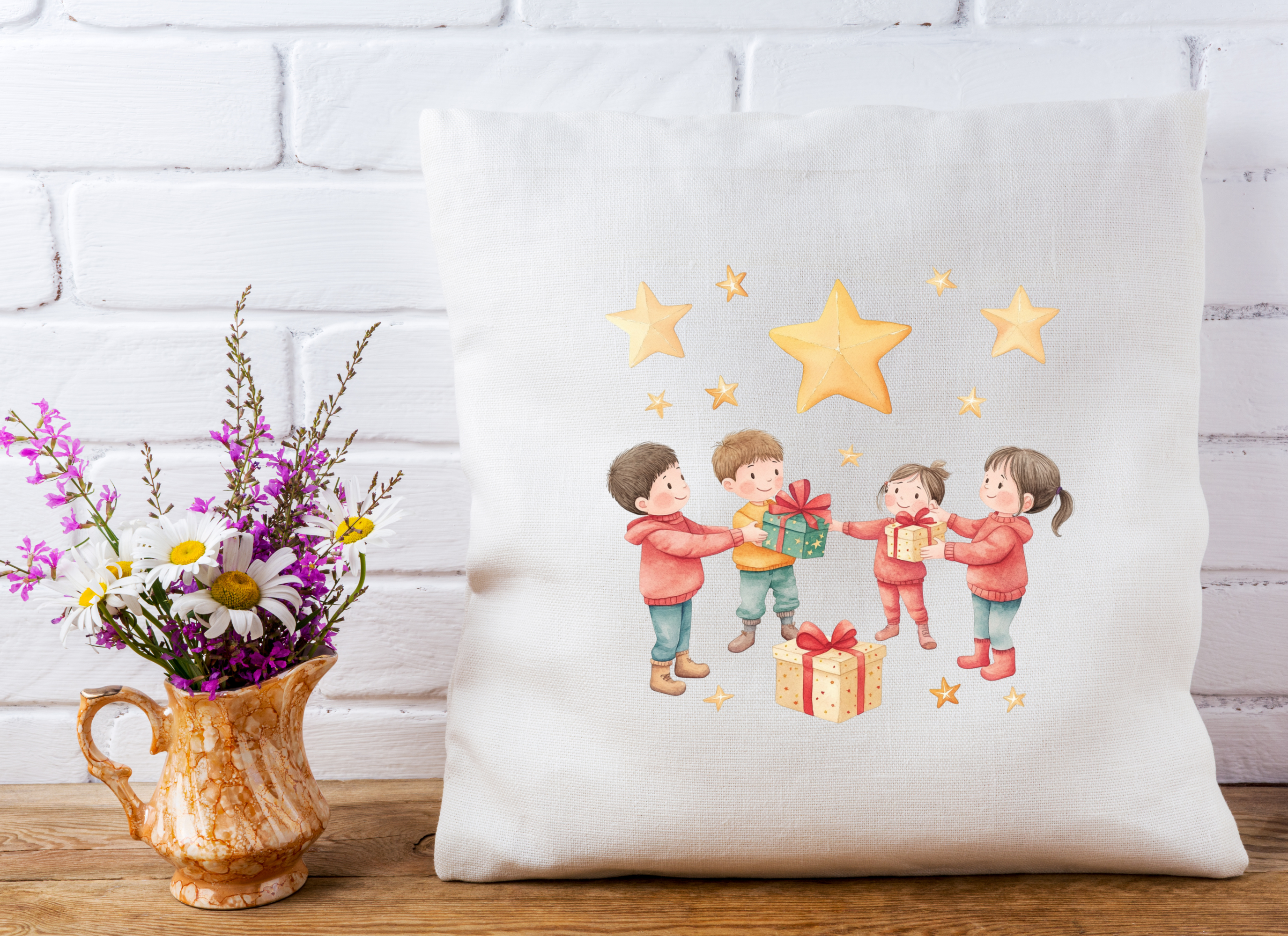 Kids Sending Gifts Clipart Bundle