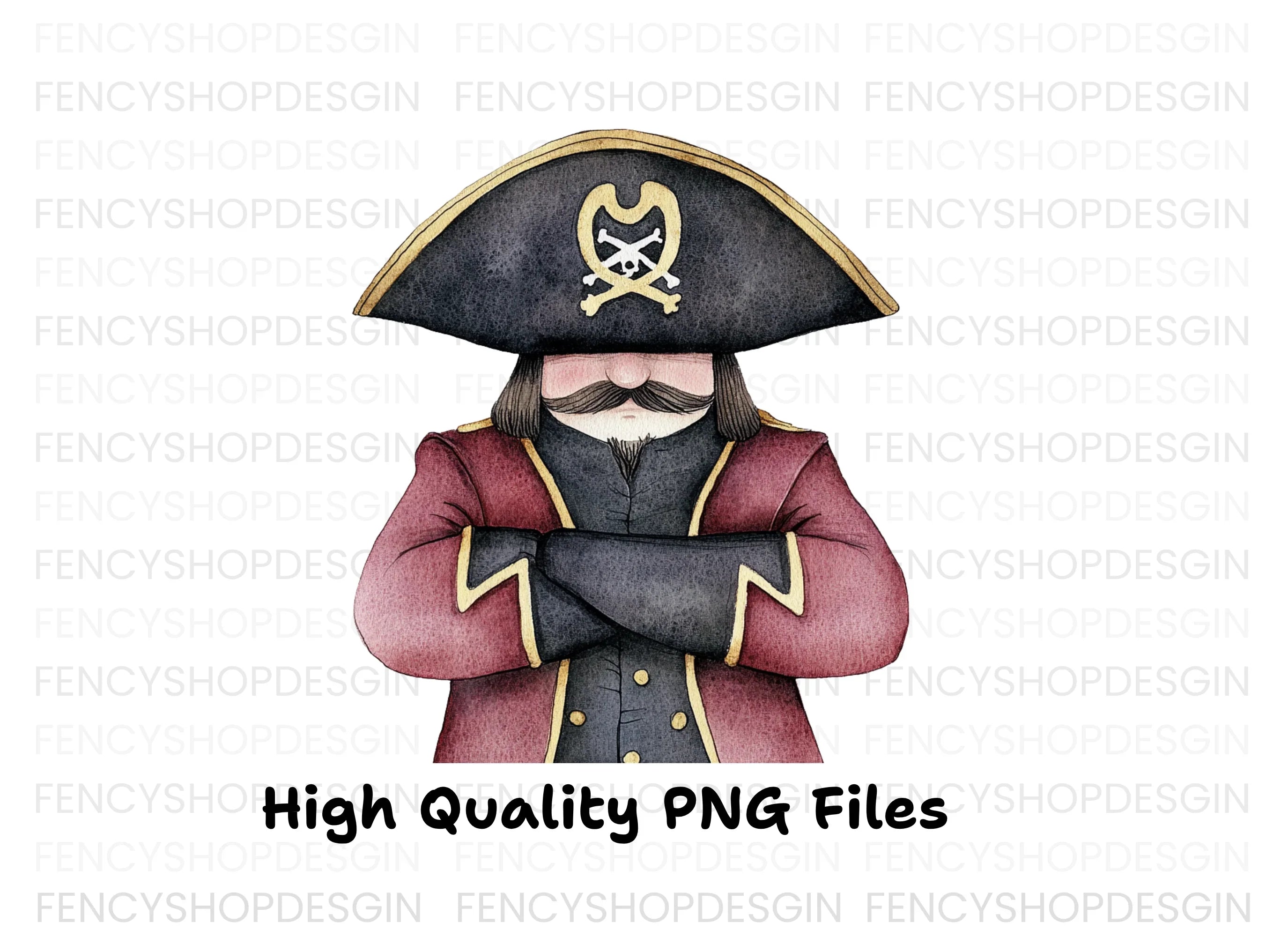 Cute Pirate Captains Clipart Bundle