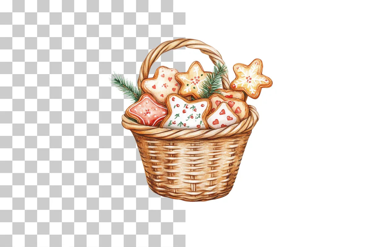 Basket with Cookies Clipart Bundle - CraftNest - Digital Crafting and Art