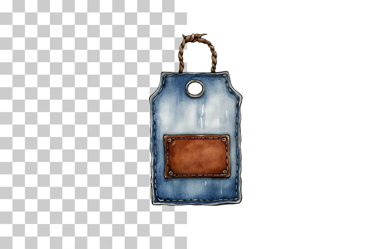 Vintage Denim Tag Clipart Bundle - CraftNest - Digital Crafting and Art