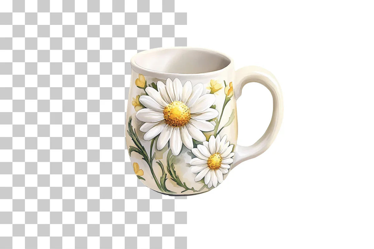 Daisy Flower Design Mug Wrap Bundle - CraftNest - Digital Crafting and Art