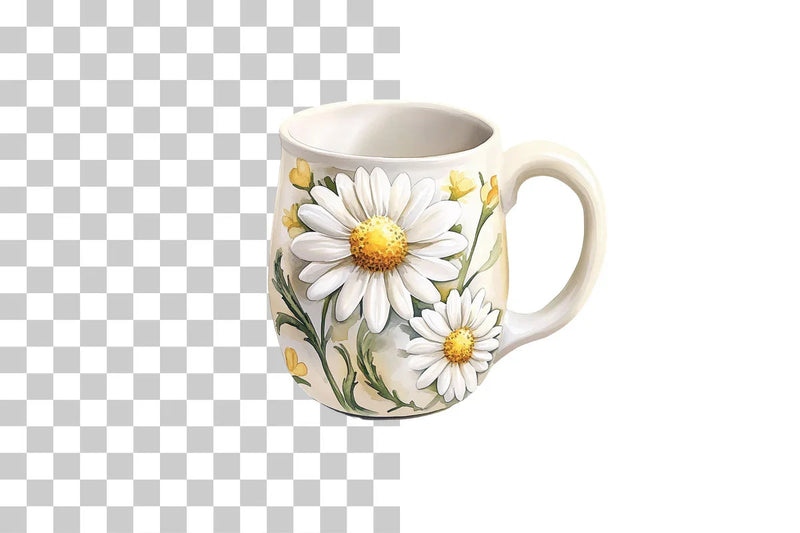 Daisy Flower Design Mug Wrap Bundle - CraftNest - Digital Crafting and Art