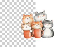 Cute Cats Mug Wrap Design Bundle - CraftNest - Digital Crafting and Art