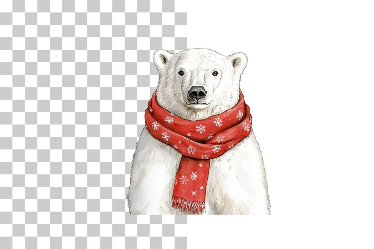 Christmas Polar Bear Clipart Bundle - CraftNest - Digital Crafting and Art