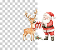 Santa Claus Christmas Animals Clipart Bundle - CraftNest - Digital Crafting and Art