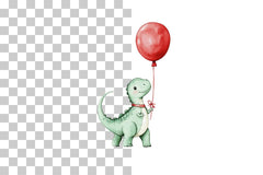 Dinosaur Birthday Balloon Clipart Bundle - CraftNest - Digital Crafting and Art