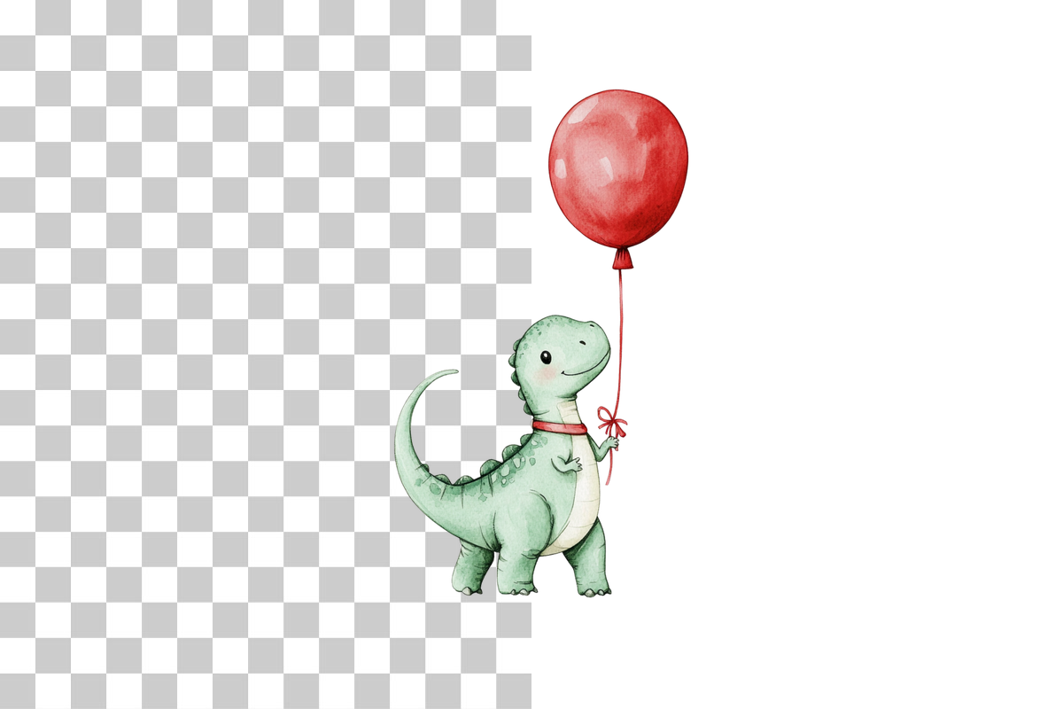 Dinosaur Birthday Balloon Clipart Bundle