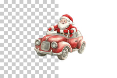 Santa Driving Car Clipart Bundle - CraftNest - Digital Crafting and Art