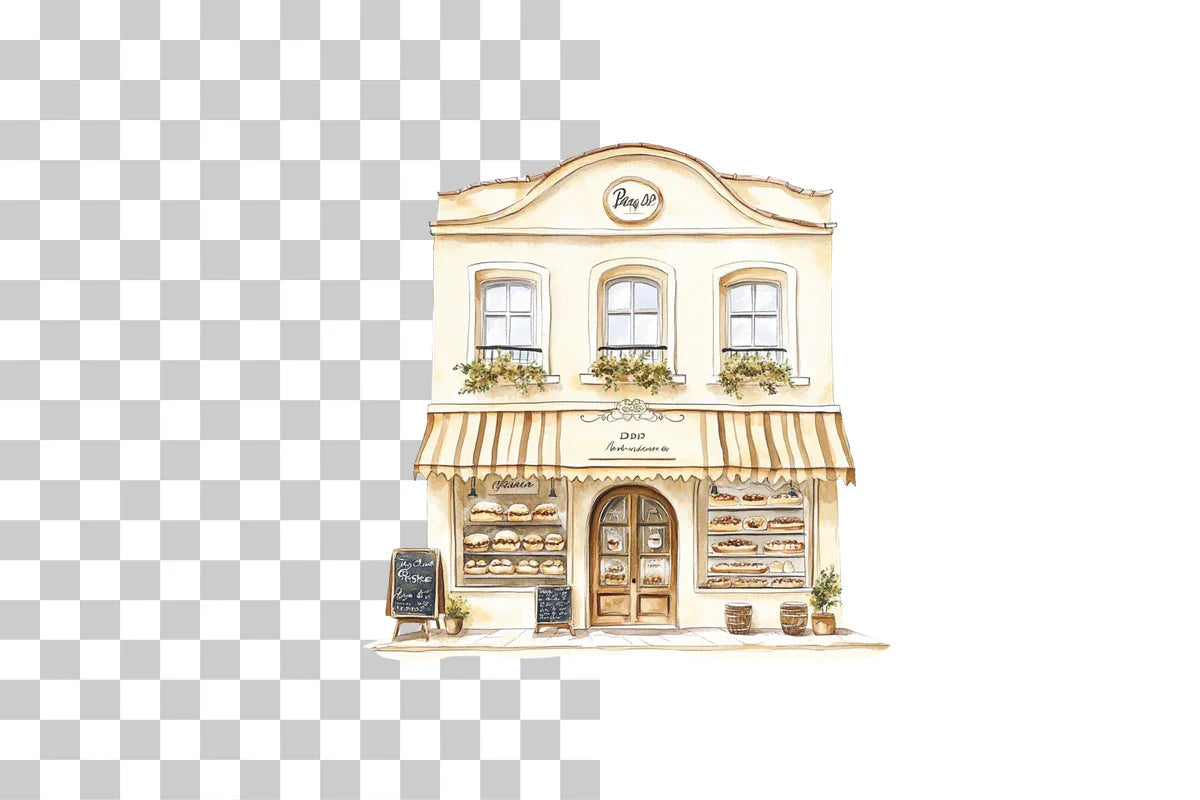 French Bakery Parisian Cafe Clipart Bundle - CraftNest - Digital Crafting and Art