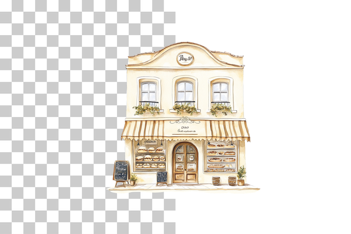 French Bakery Parisian Cafe Clipart Bundle