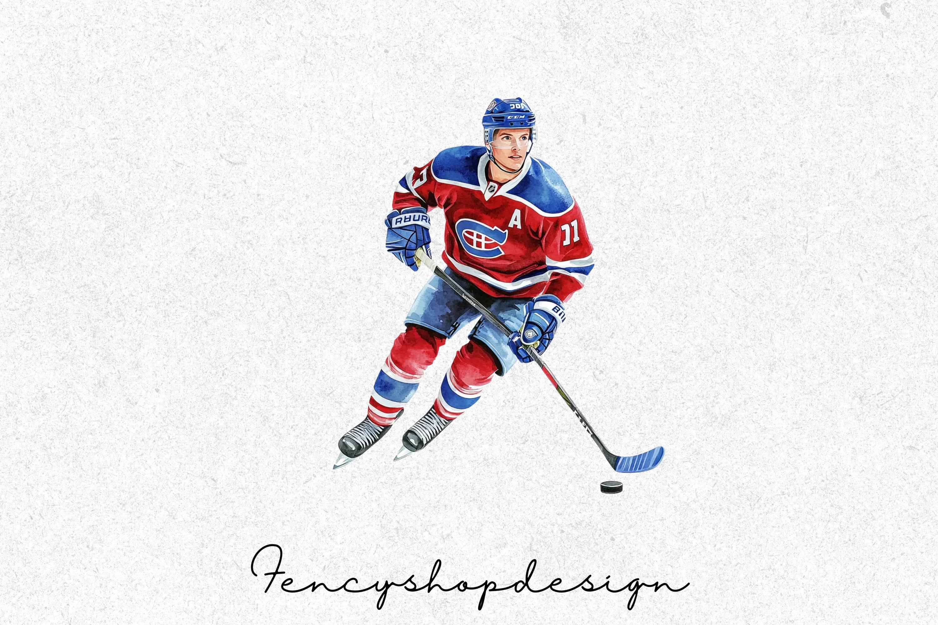 Dynamic Ice Hockey Player Clipart Bundle