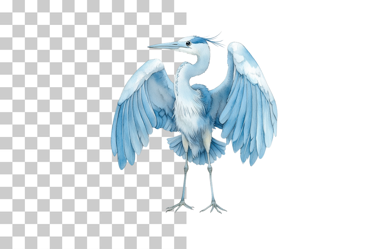 Blue Heron Bird Clipart Bundle