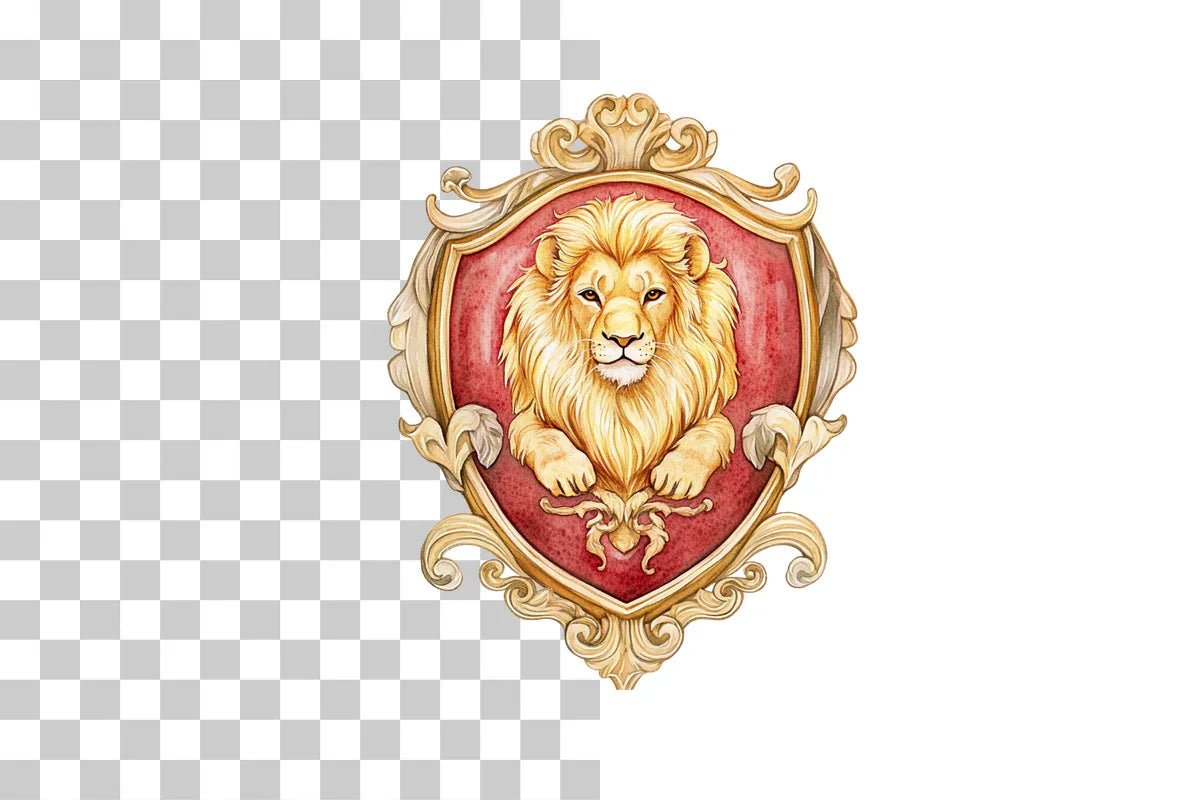 Heraldic Lion Coat of Arms Clipart Bundle - CraftNest - Digital Crafting and Art