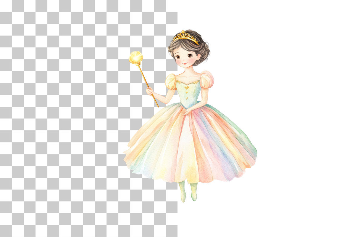 Magic Wand Princess Clipart Bundle