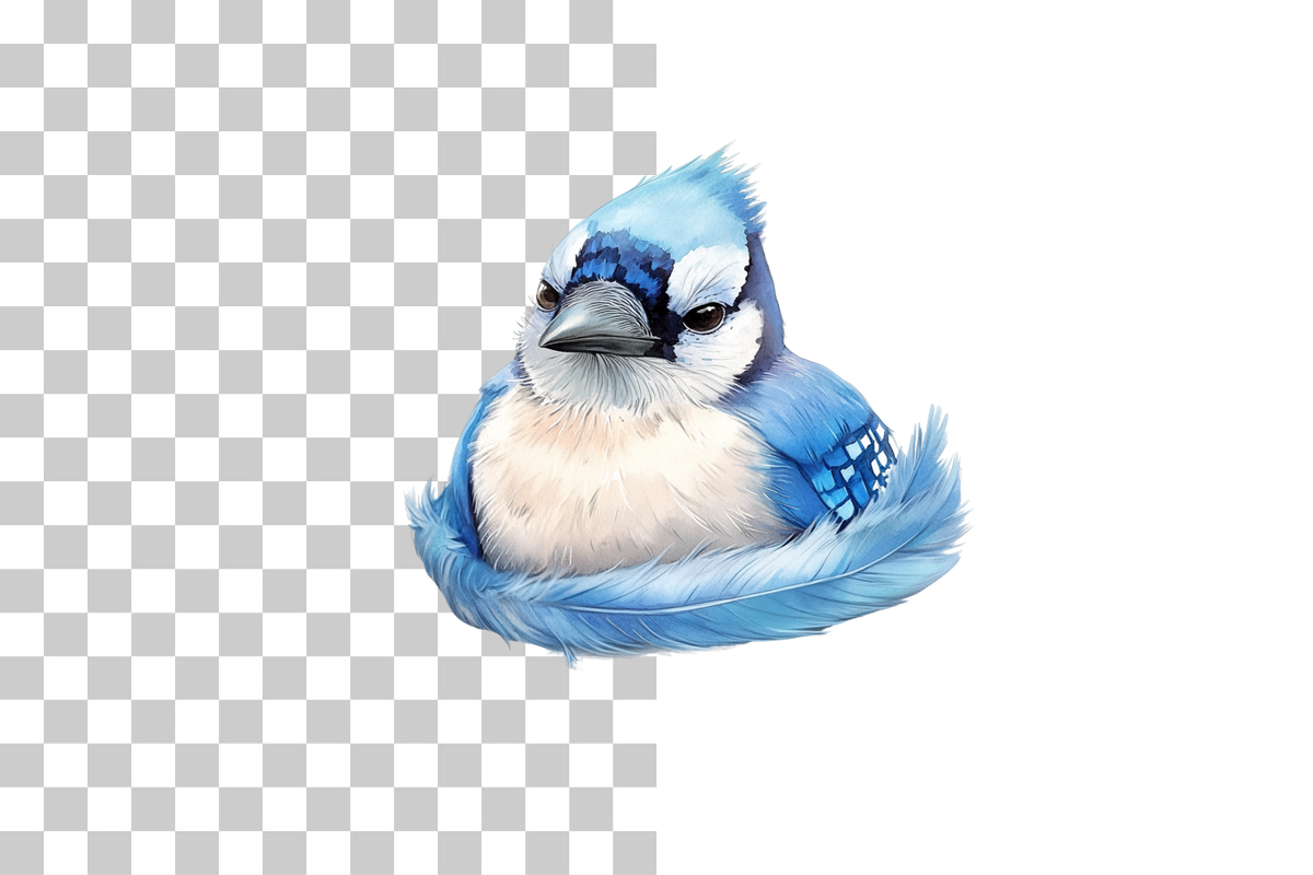 Blue Jay Woodland Bird Clipart Bundle