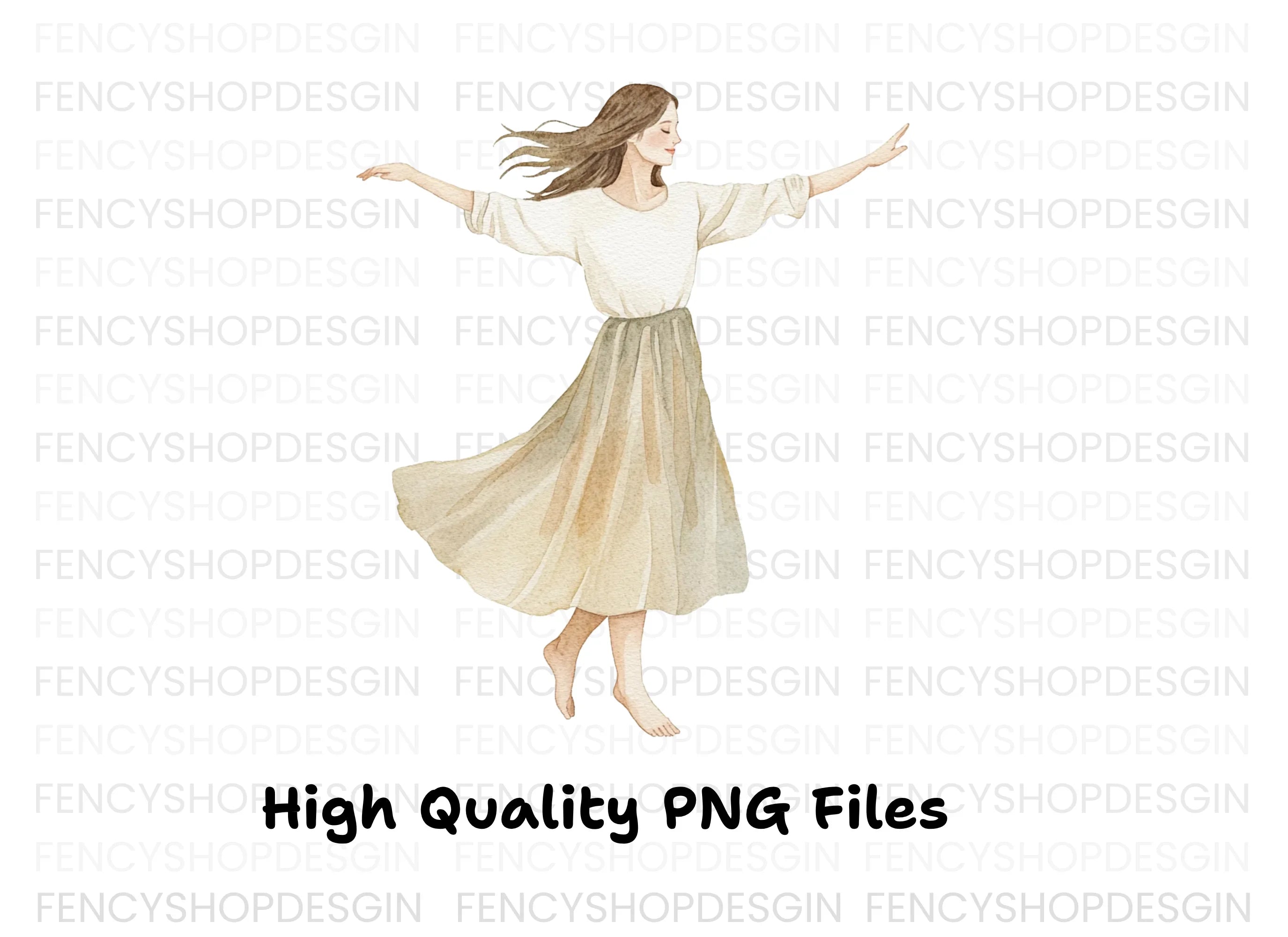 Woman Dancing Clipart Bundle