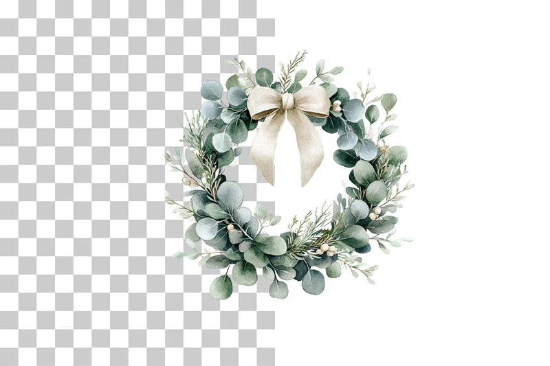 Wreath Holiday Clipart Bundle - CraftNest - Digital Crafting and Art