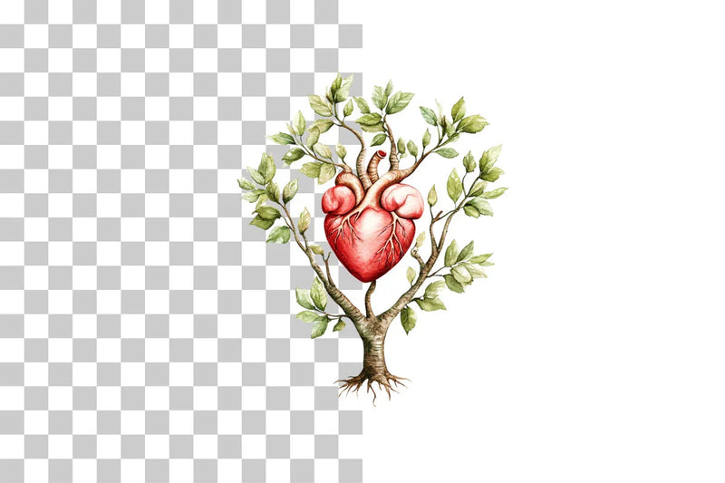 Human Heart Tree Concept Clipart Bundle - CraftNest - Digital Crafting and Art