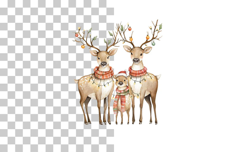 Cozy Reindeer Clipart Bundle - CraftNest - Digital Crafting and Art