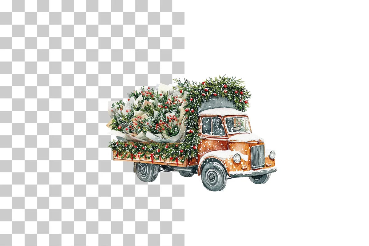 Festive Christmas Floral Designs Clipart Bundle - CraftNest - Digital Crafting and Art