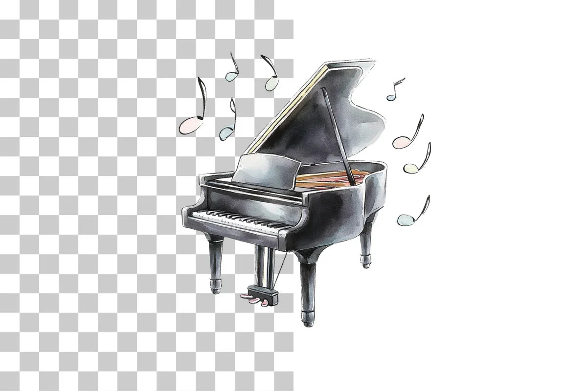 Grand Piano Music Notes Clipart Bundle - CraftNest - Digital Crafting and Art