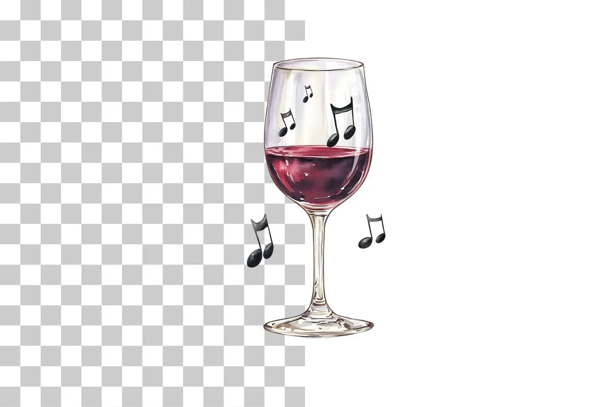 Wine Glass Music Notes Clipart Bundle - CraftNest - Digital Crafting and Art
