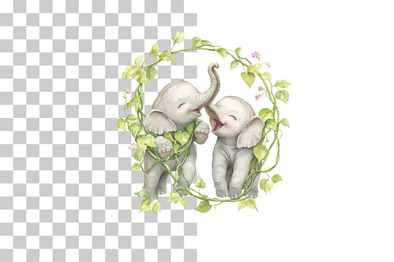 Cute Elephant Clipart Bundle - CraftNest - Digital Crafting and Art