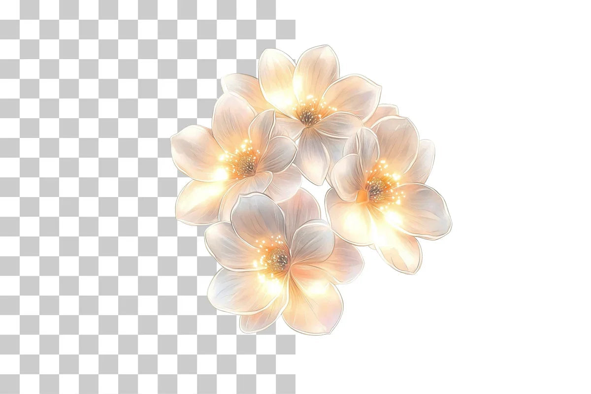 Neon Glowing Floral Art Clipart Bundle - CraftNest - Digital Crafting and Art