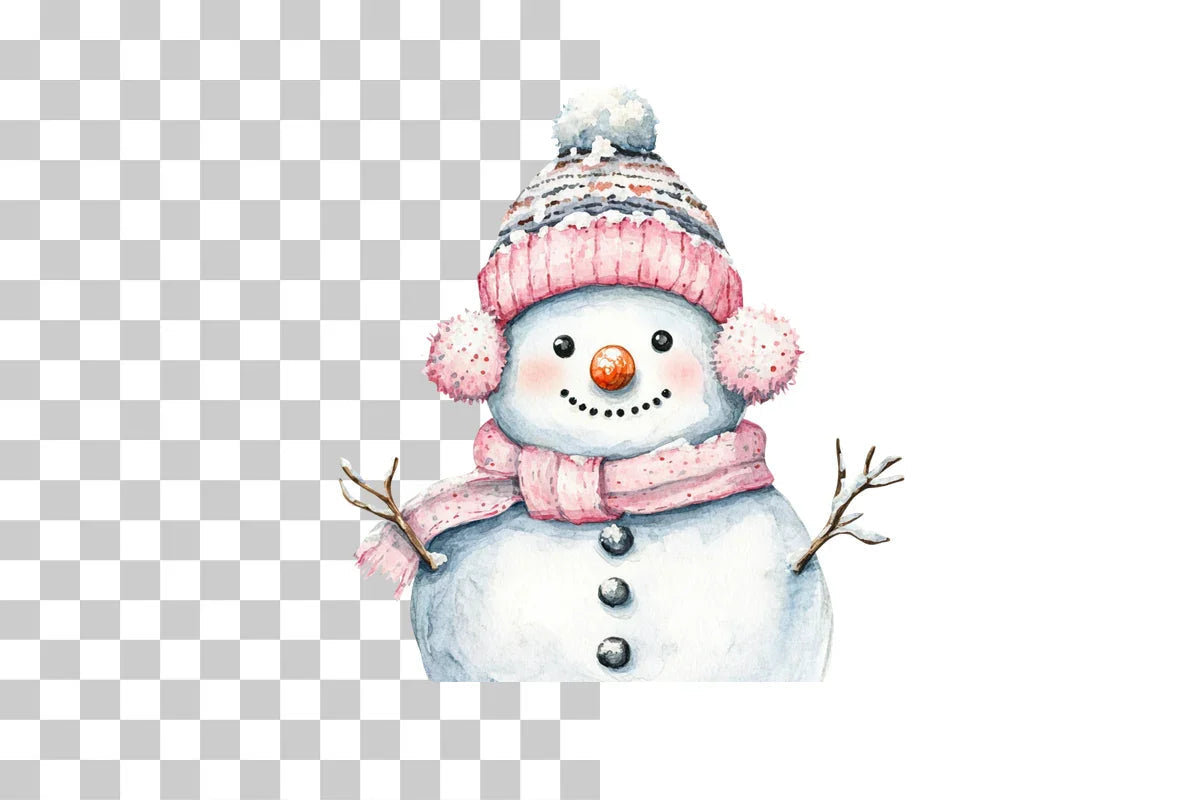 Cozy Snowman Clipart Bundle - CraftNest - Digital Crafting and Art