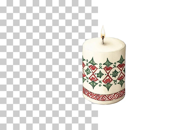 Folk Art Christmas Candle Clipart Bundle - CraftNest - Digital Crafting and Art