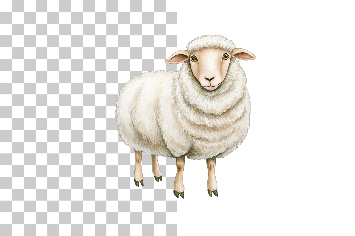 Funny Cartoon Sheep Clipart Bundle