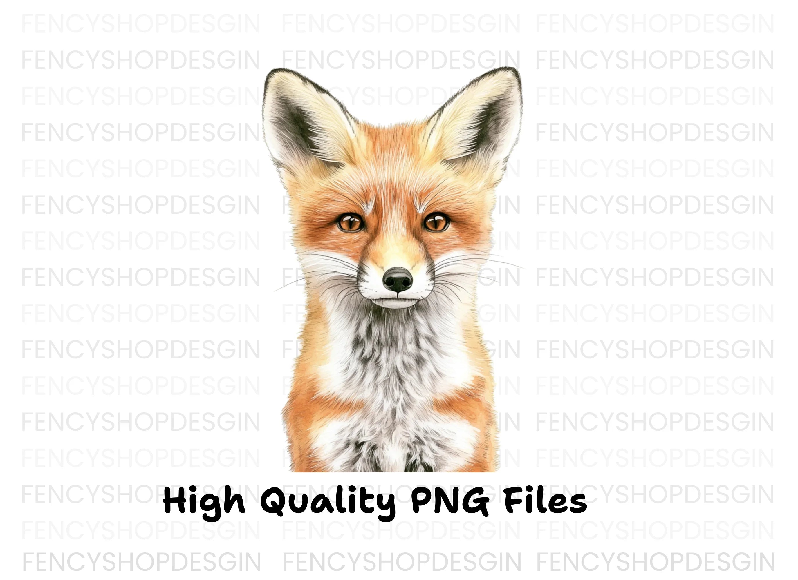 Adorable Fox Faces Clipart Bundle