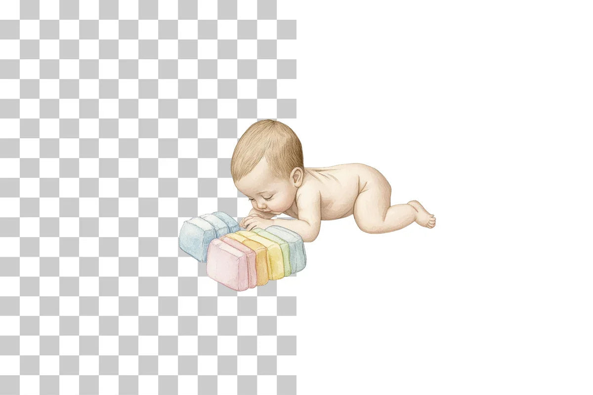 Rainbow Dreamy Baby Clipart Bundle - CraftNest - Digital Crafting and Art