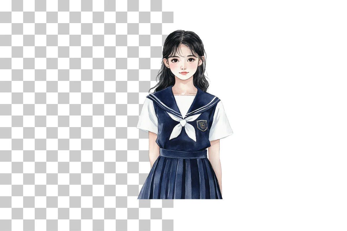 School Girl Uniform Clipart Bundle - CraftNest - Digital Crafting and Art