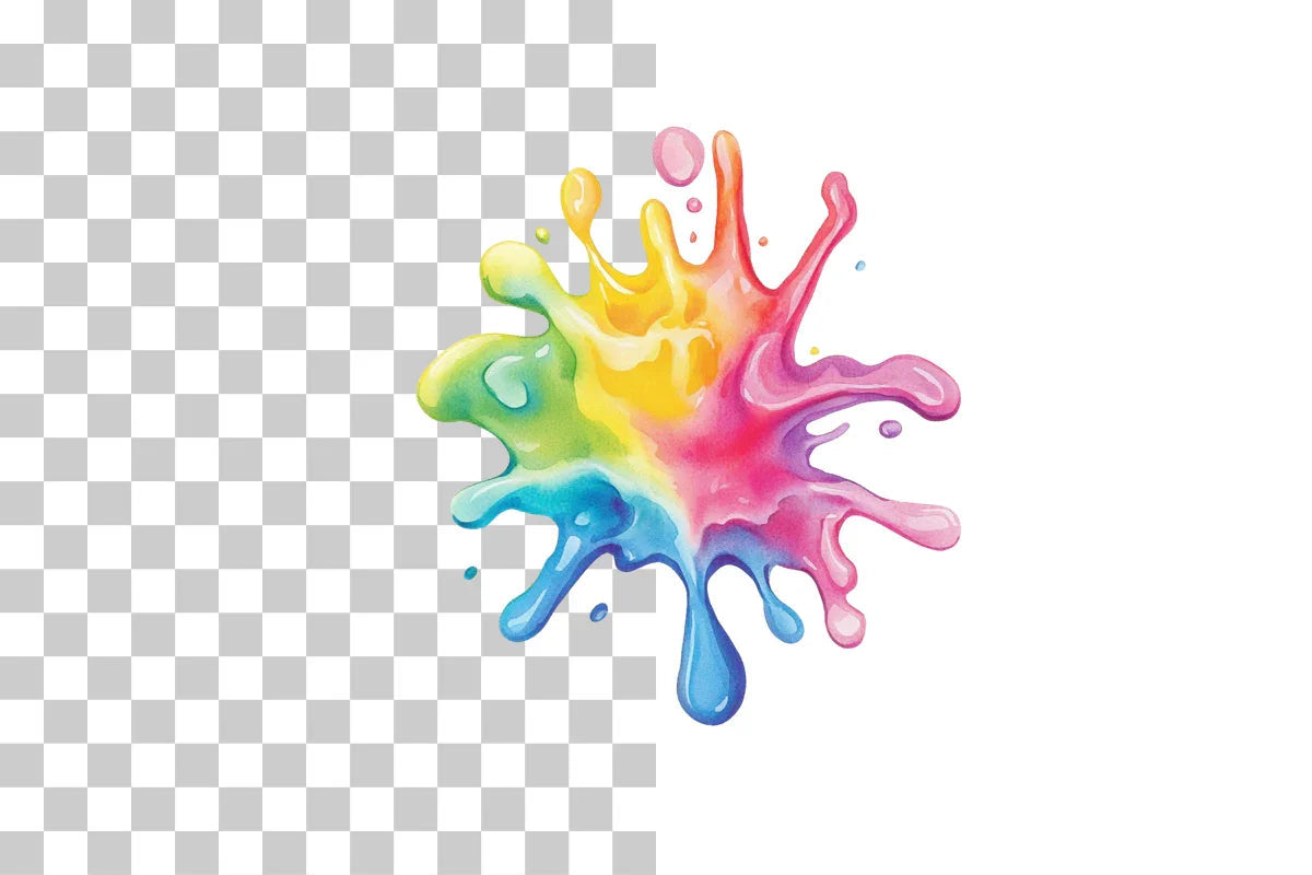 Rainbow Splash Abstract Art Clipart Bundle - CraftNest - Digital Crafting and Art