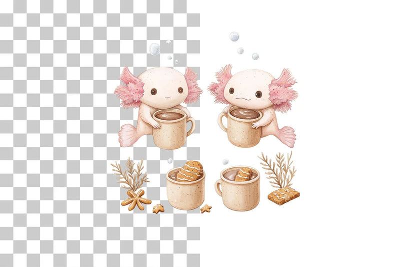 Axolotl Christmas Clipart Bundle - CraftNest - Digital Crafting and Art